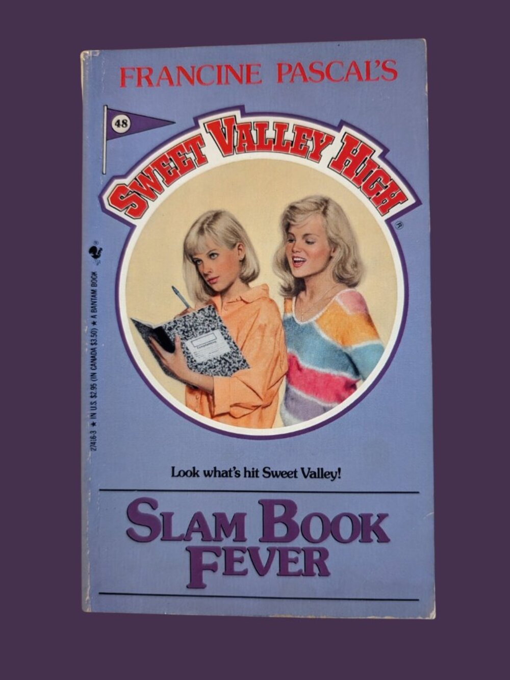 5/$20 Sweet Valley High #48 Slam Book Fever Vintage 1988 Bantam Paperback
